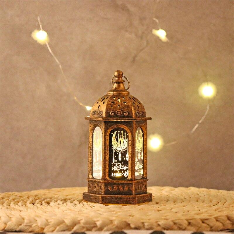Eid Mubarak LED Wind Lamp Ornament Islam Muslim Party Decor Supplies Ramadan Wind Lantern Eid Decoration for Home Party Gift