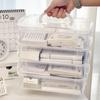 Plastic Sundries Organizer Space Saving Desktop Cosmetics and Stationery Storage Case Stackable Table Makeup Box