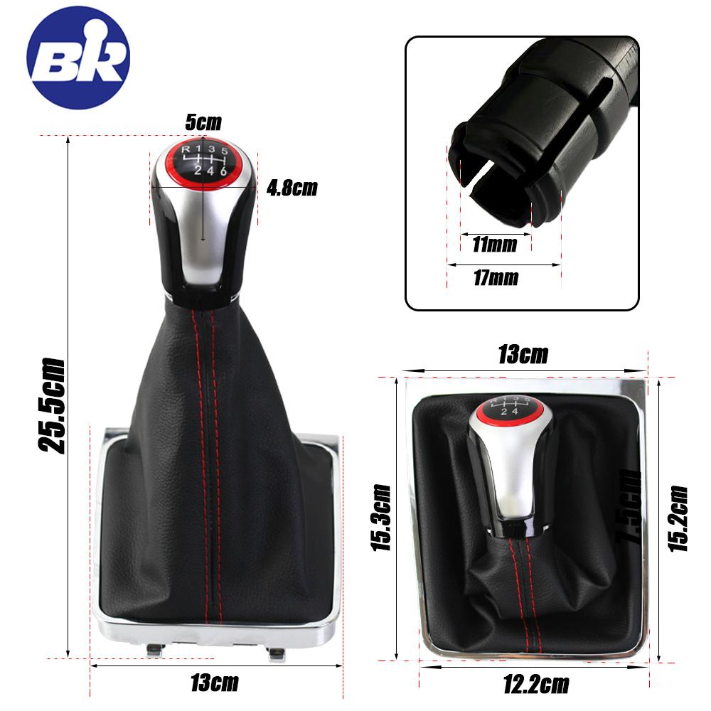 New Product Car Accessories 5/6 Speed Manul Gear Shift Knob For VW Passat B6 2005 2006 2007 2008 2009 2010 2011 Interior