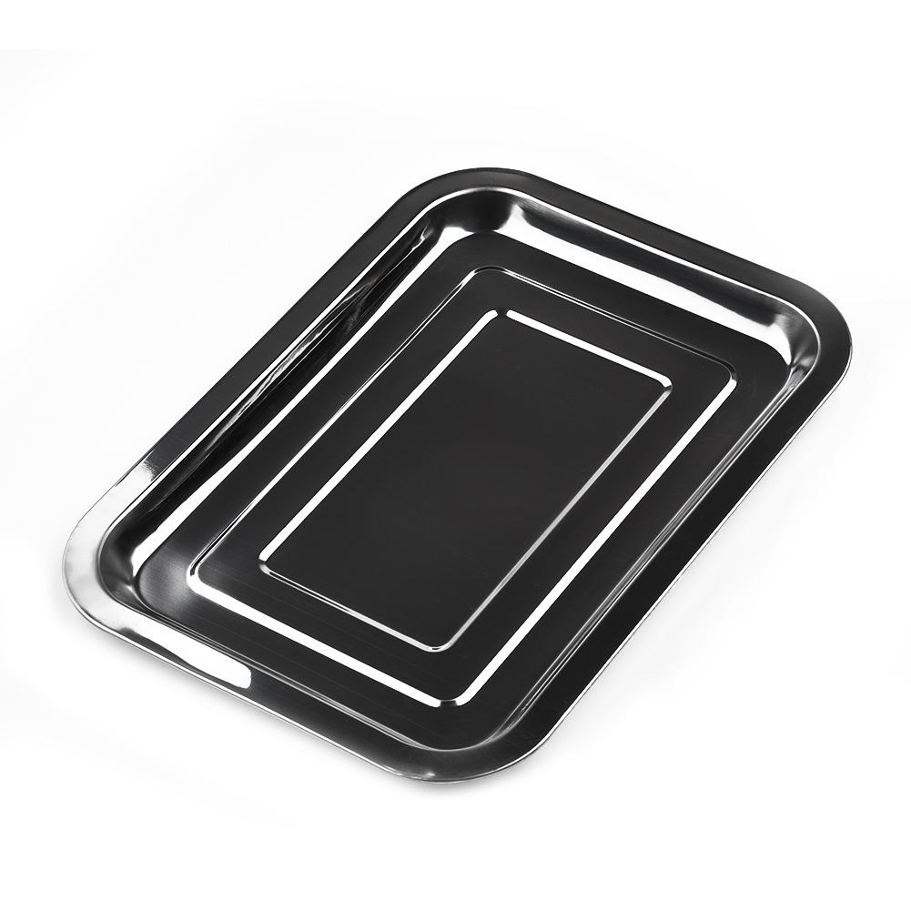 Stainless Steel Rectangle Baking Sheet Pan Tray Toaster Oven Cookware Bakeware
