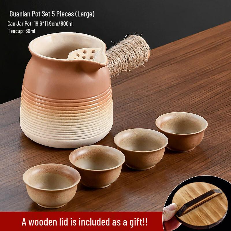 ZISIZ Ceramic Stove-Side Tea & Milk Brewing Pot