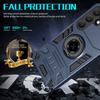 For Samsung Galaxy S25 Case with Ring Holder Kickstand PC + TPU Anti-Fall Phone Cover