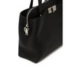 Daks Black Leather Tote Bag With Buckle Dcba6e168bk