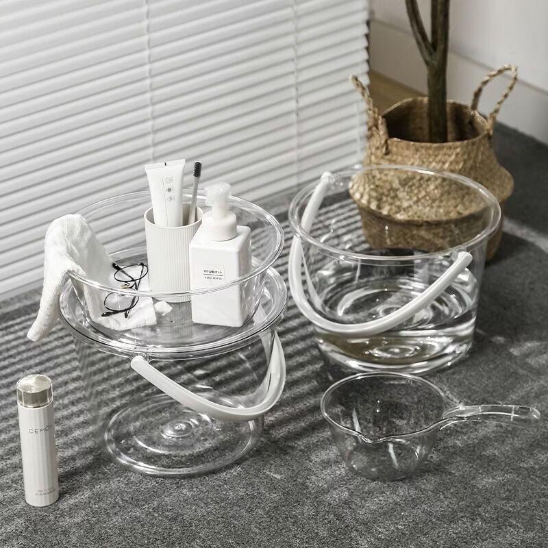 Yicang Transparent Plastic Bucket and Basin Set