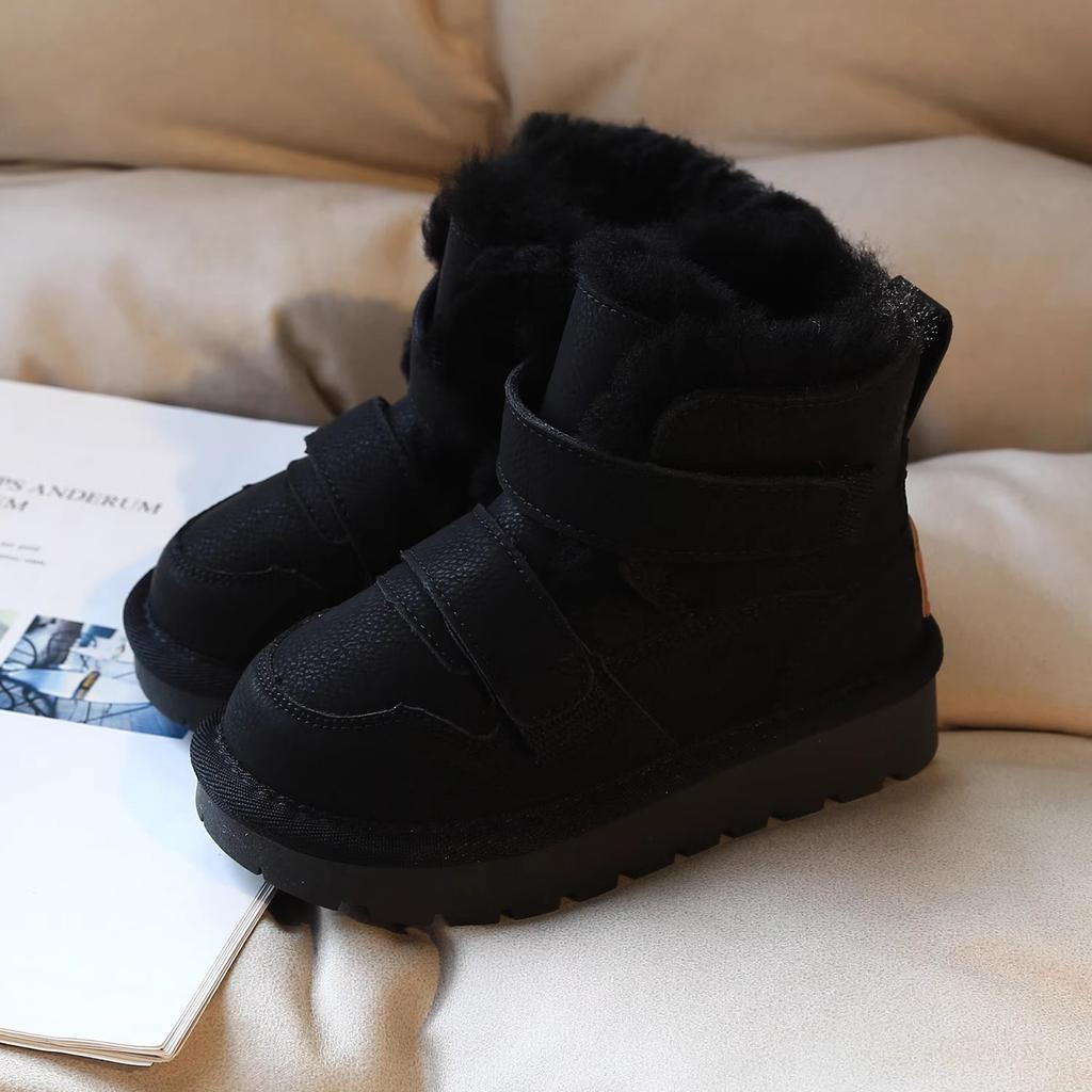 Children's Fur Snow Boots Boys' Plush and Thickened Short Boots Girls' Warm Cotton Boots