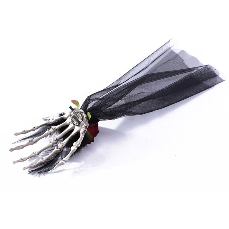 Lolita Hairpin Veil Gothic Headwear Black Veil Small Hat Lolita Hair Accessories Day Of The Dead Headband And Veil