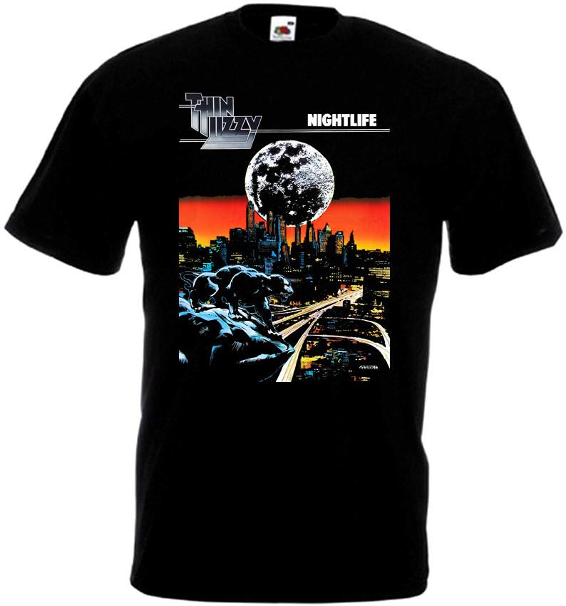 Thin Lizzy Nightlife v14 T-shirt black hard rock all sizes S5XL XL