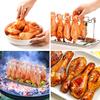 Folding Stainless Steel Chicken Leg Wing Rack Chicken Leg Grill, BBQ Chicken Wing Rack, Vertical Grill for Smoker Grill, O