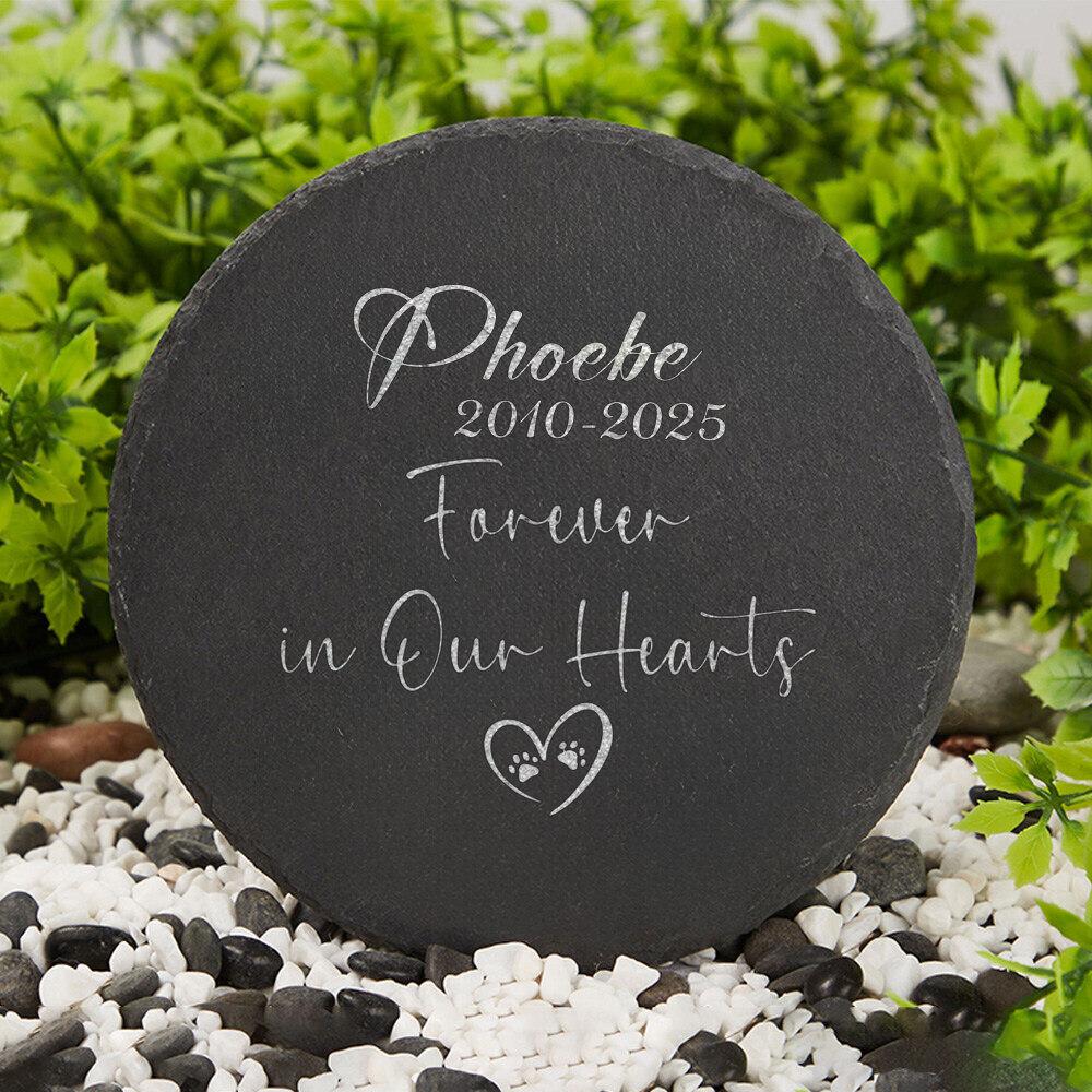 Personalized Pet Memorial Gift Custom Pet Memorial Garden Stone Slate Engraved Garden Slate with Dog Name Dog Loss Gifts