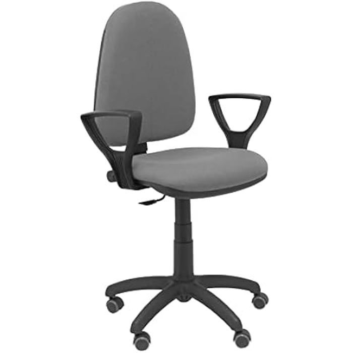 Chaise De Bureau - PIQUERAS Y CRESPO - Ayna Bali - Grise - Accoudoirs Fixes - Roues Nylon