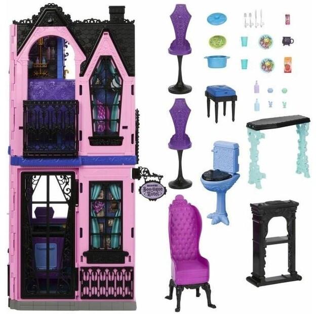 Mattel Monster High Dollhouse Visited Hotel Foldable Play Set with Surprises JBF16