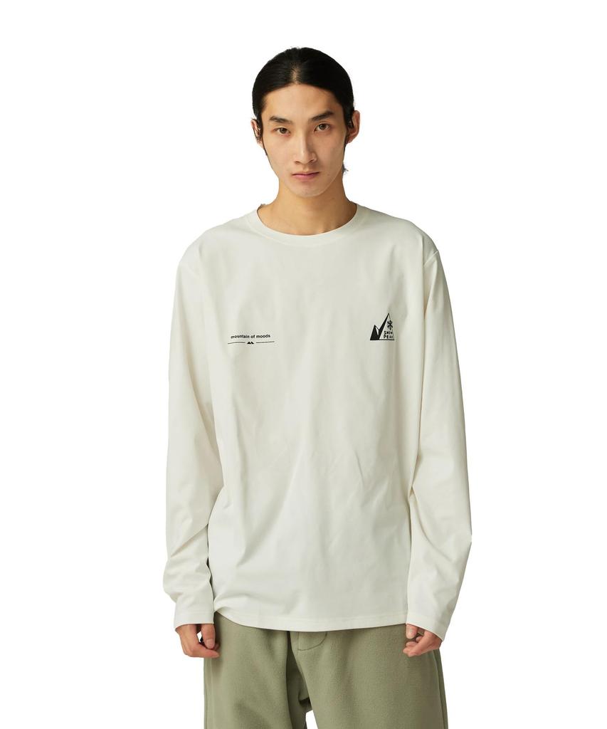 Snow Peak MofM Satoyama Long Sleeve Cut and Sew Long Sleeve for Men and Size Off White T-Shirt MM4510-TS01 T-Shirt Women, S,