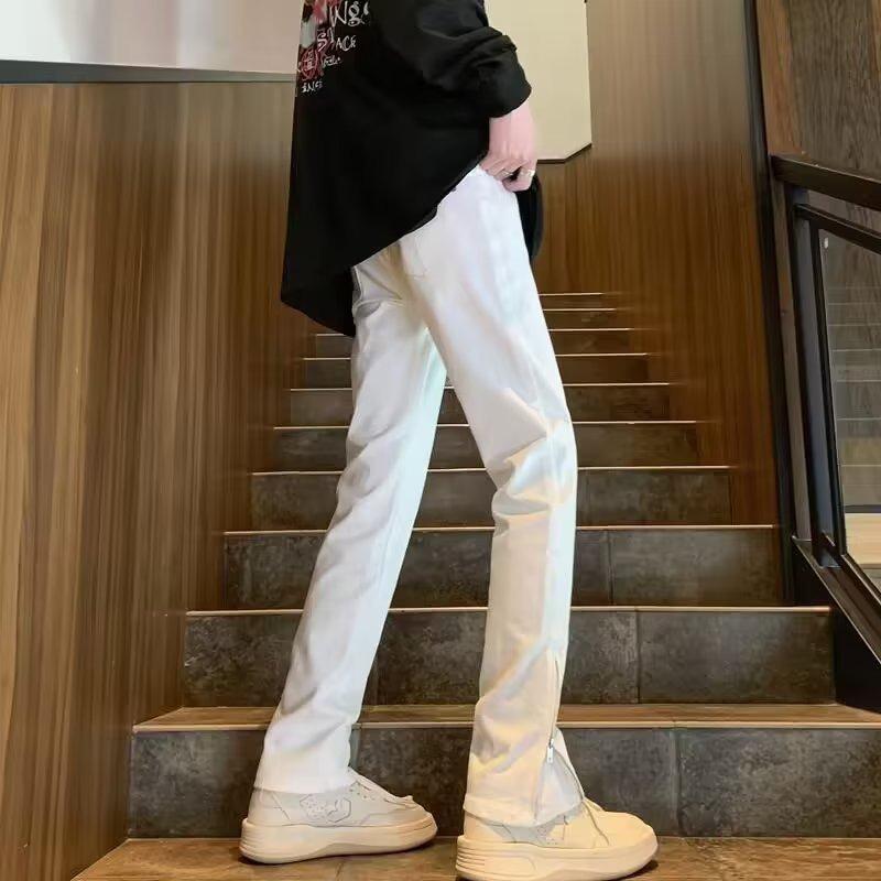 High Street Jeans Spring And Autumn Men's Premium Zipper Trousers