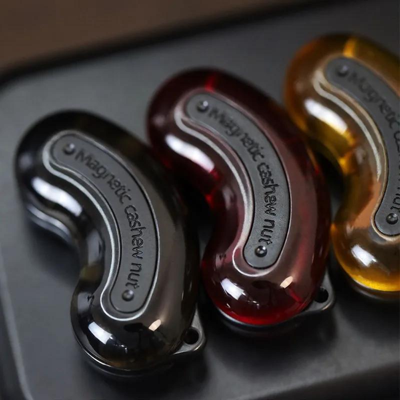 Cashew Fidget Magnetic Push Card Pushing Plate Coin Mechanical Slider Edc Sensory Relieve Stress Reducing Toy Relieving Anxiety