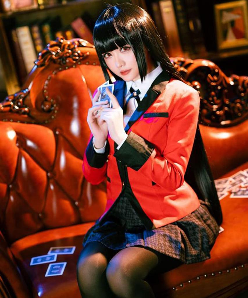 [Milky Time] Kakegurui Yumeko Jabami Wig, Cosplay Costume, Anime (XL)