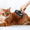 Brosse Éjectable pour Chat Brosse de Massage pour Animaux de Compagnie Peigne de Toilettage Brosse pour Chat à Poils Longs avec Bouton d'Éjection pour Douche Spa Salle de Bain Maison Salon Voyage