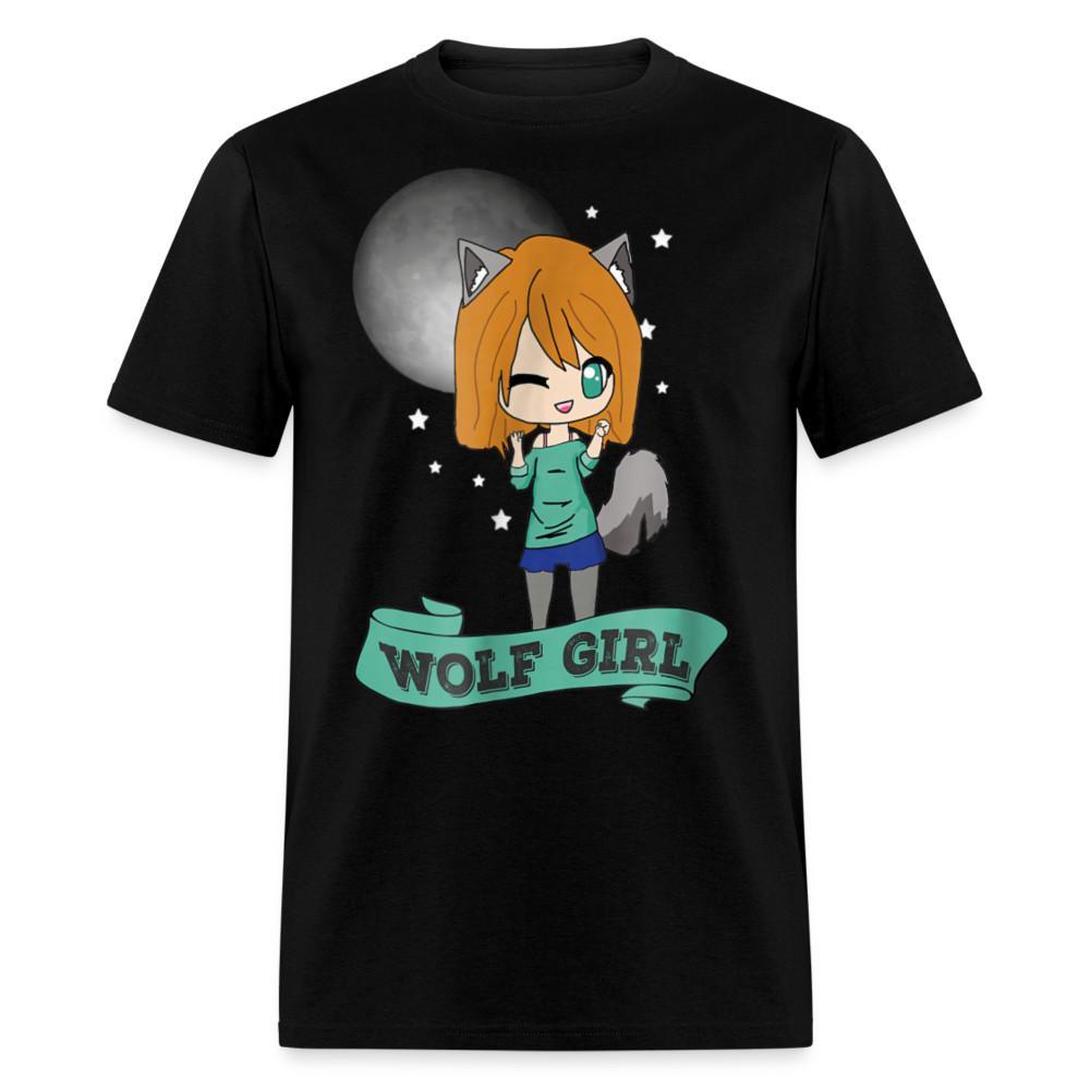 

Wolf Girl shirt Cute Chibi Anime Waifu Moon T-Shirt size S-6XL S