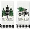 1pc/2pc/4pc/pack Christmas Scrub Sponge Creative Kitchen Dish Cloth Festive Cleaning Decor for Home & Table Kitchen Dish Towel Xmas Cleaning Supplies