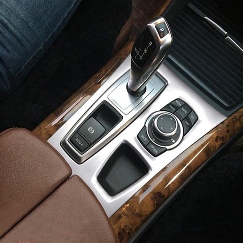 Chrome Car Styling Interior Button Panel Decoration Cover Trim Sticker Frame For BMW X5 X6 E70 E71 2008-2013 Auto Accessories
