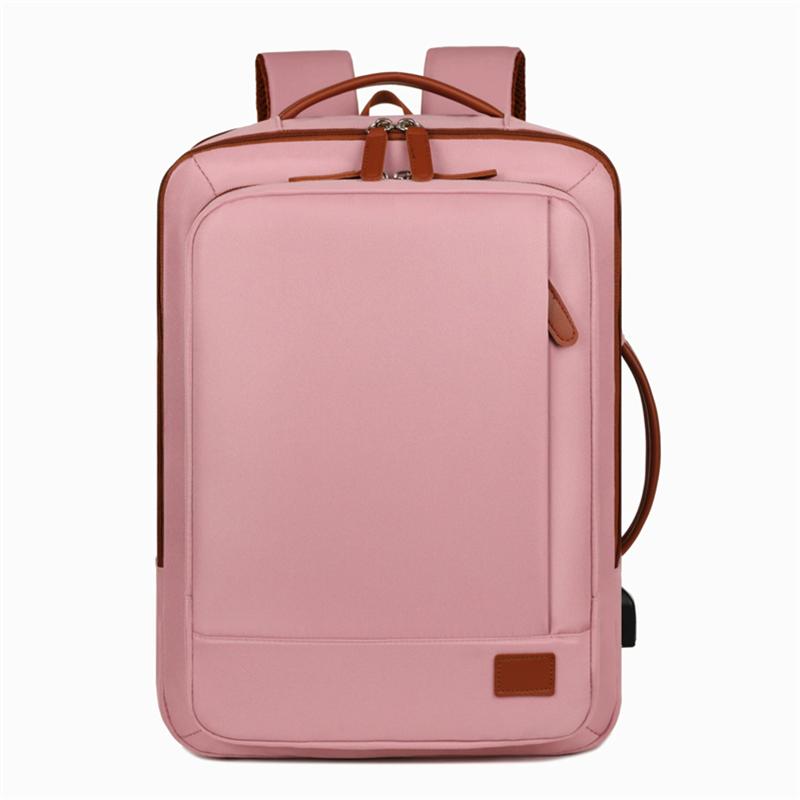 

Women Business Backpack Waterproof Laptop Computer Pack Weekender Commuter Bag with USB Port College Student Bags Travel Daypack 42X31X12CM рожевий