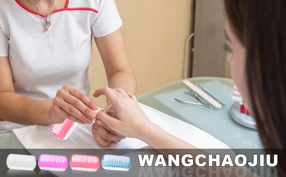 4pk Double-Sided Nail Brushes - Hand & Nail Cleaning Scrubbers (4 Colors)