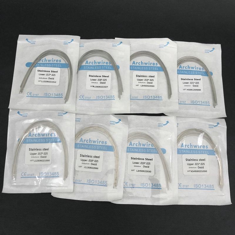 10 teile/paket Dental Kieferorthopädische Edelstahl Rechteckige Ovale Bogen Drähte