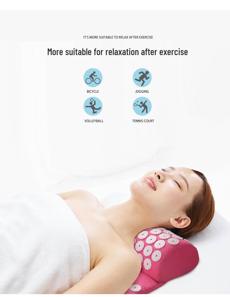 Yoga Acupressure Mat with Head Pillow for Muscle Relaxation and Massage