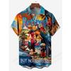 Camisa Hawaiana de Verano para Hombre Moda Loro Mar 3D Estampado Camisa Manga Corta Casual Camisas de Playa Blusa de Vacaciones Aloha