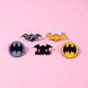 European and American Superheroes Movie Characters Metal Badges Batman Bat Logo Alloy Brooch Accessory Pin