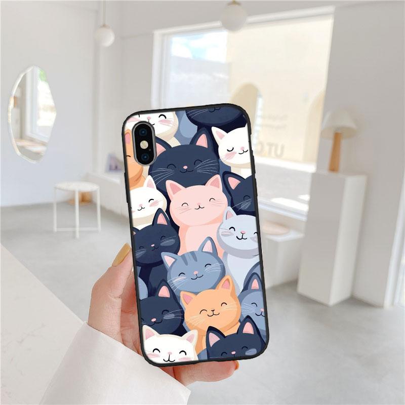 FM15 Cat Kitten Meow Soft Shell Phone Case for Xiaomi Poco C40 C50 C51 C55 C65 C71 C75 F3 F5 F6 F7 M2 M3 Pro Ultra