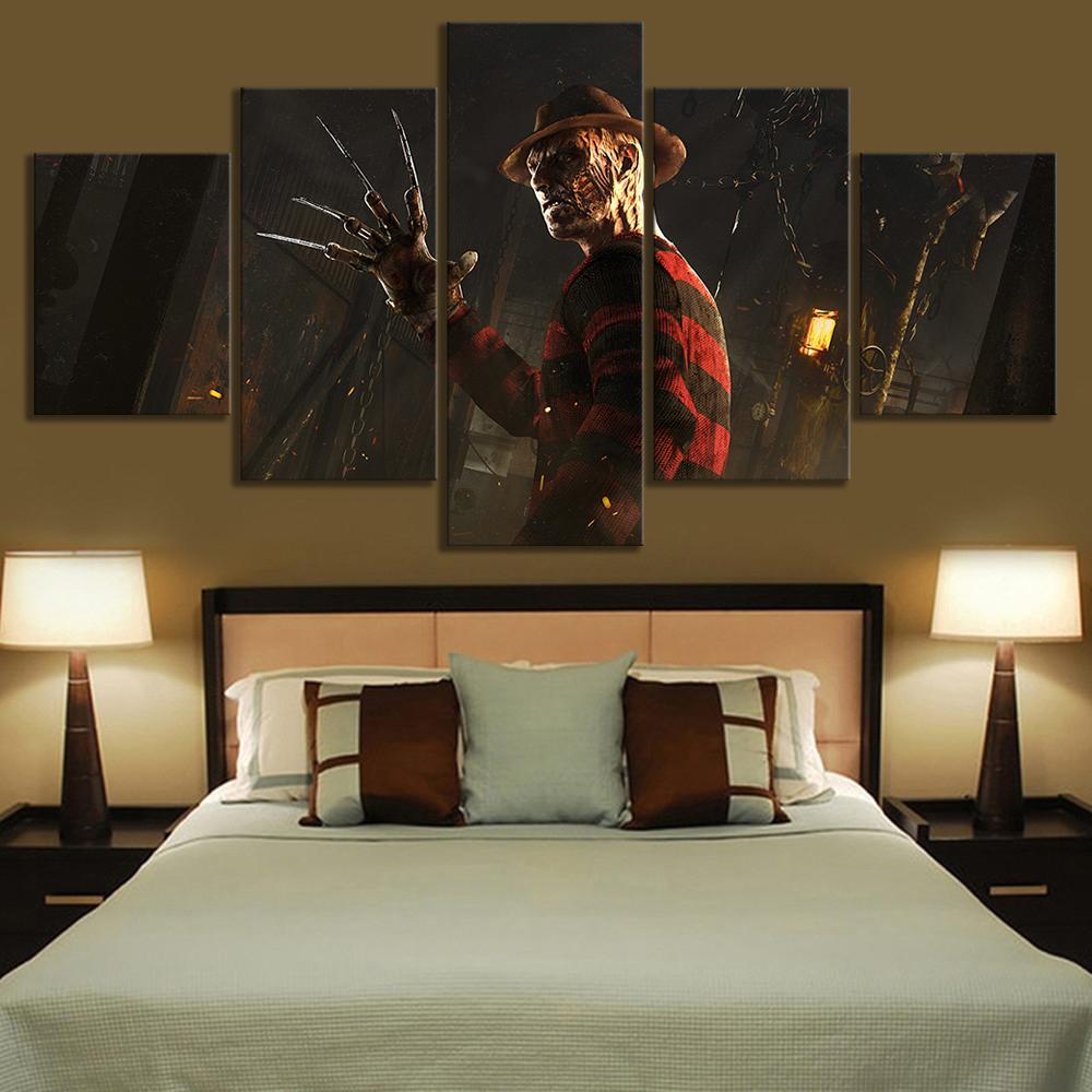 Bez rámu Plátno 5ks Freddy Dead By Daylight Videohry Bez Yaiba Nástěnné Umění Plakáty Obrázky Domácí Dekorace Malby Dekorace