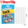 5/1Sheets Self-Adhesive Clay Reusable White Putty Sticky Tack for Home Office School Removable Photo Frame Fixed Adhesive Tabs