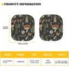 Mushroom Car Windshield Sunshade Daisy Flower Dragonfly Butterfly Mushroom Auto Front Sun Shades Foldable Sunlight Protection Visor Universal Vehicle