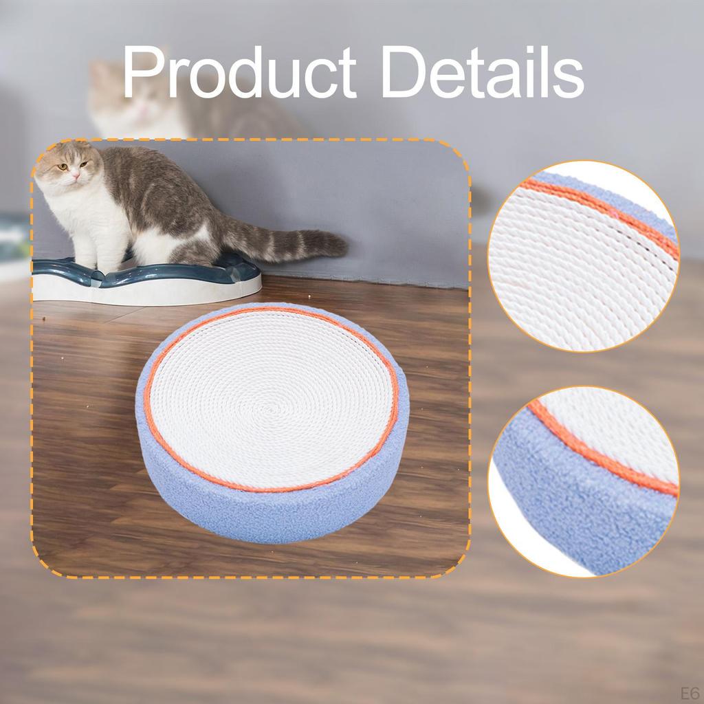 Cat Scratcher Bed Scratch Pad Cartoon Anti Slip Mat Sisal for Indoor Cats to Play,