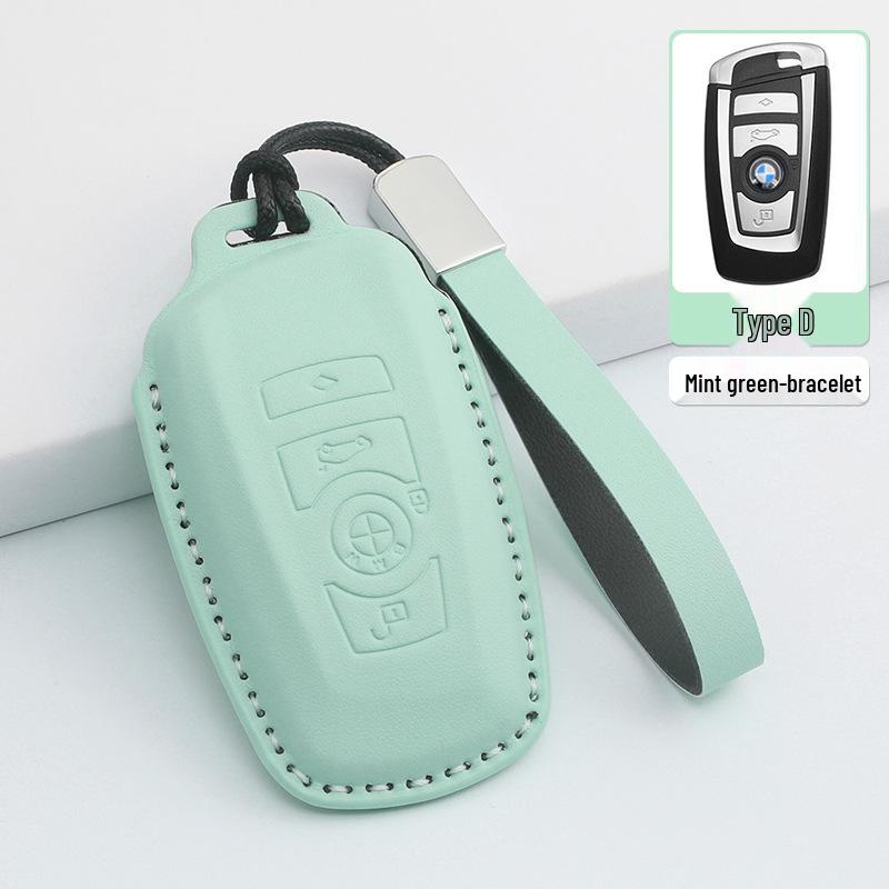 Housse en Cuir pour Clé à Lame BMW Série 5, Série 3, X3, X1, X5, X6 avec Boucle