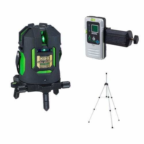 Muratec KDS Electronic Leveling High-Brightness Laser Level, Real Green, Main Unit, Receiver, and Tripod, DSL-93RGNRSA