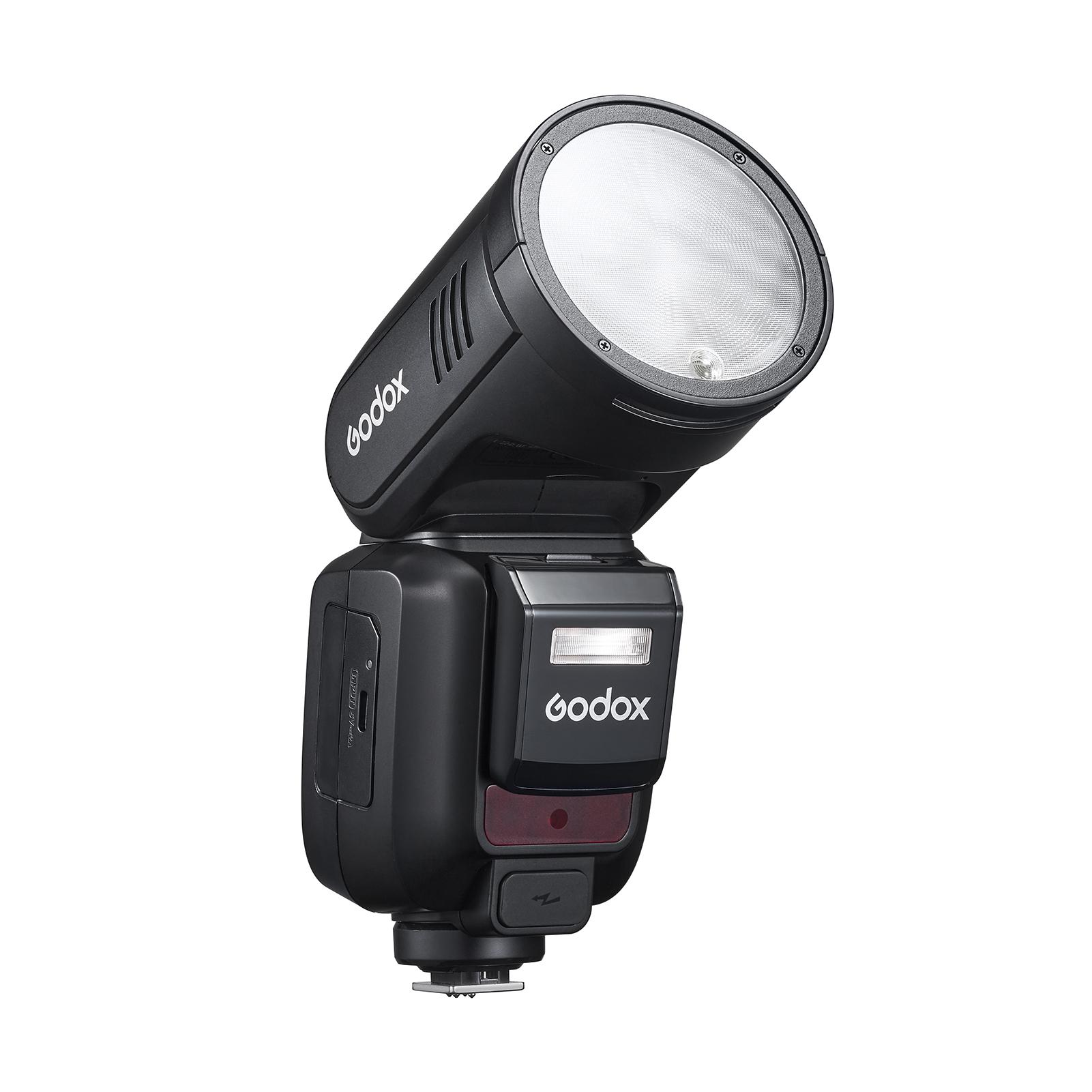 

Godox V100 2.4G Беспроводная Вспышка для Камеры Круглая Головка Вспышка на Камеру TTL Спидлайт Мощность 100 Дж Сенсорное Управление EU