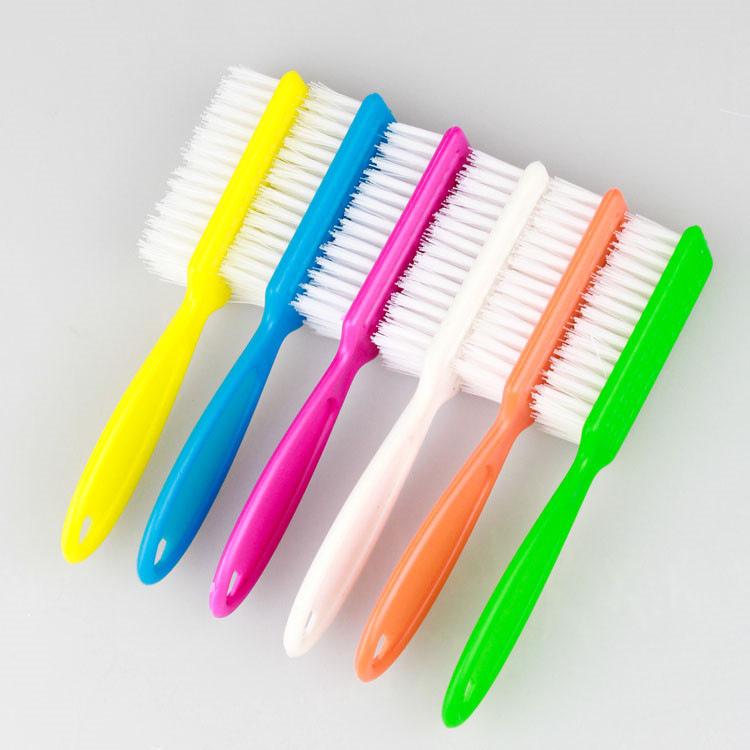 Large Plastic Nail Cleaning Brush with Long Handle for Manicure