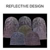 Reflective Knitted Hat for Men Women Winter Sport Unisex Cuffed Warm Winter Hat Windproof Cycling Hat for Skiing Cycling