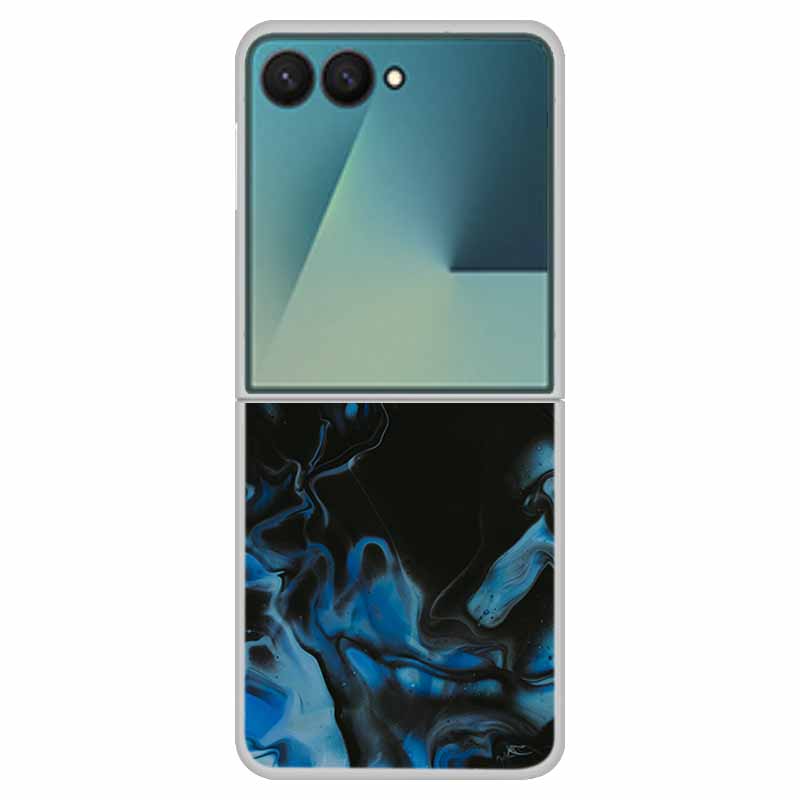 Funda For SAMSUNG Z Flip 7 Cases Marble Clear Hard PC Phone Back Cover for Galaxy Z Flip7 5G Back Cover ZFlip7 Transparent Shell