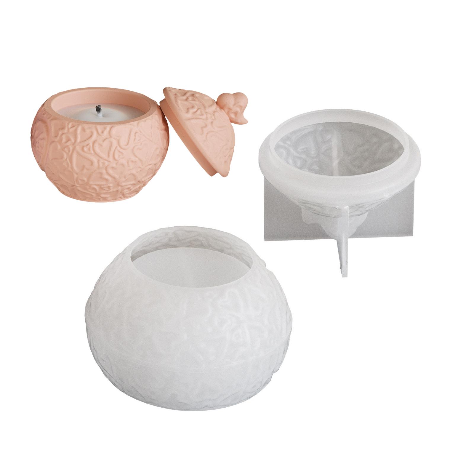 

Многофункциональные формы для банок, формы для поделок с крышкой, формы для подсвечников с узором в виде сердца, для хранения свечей и креативных вещей