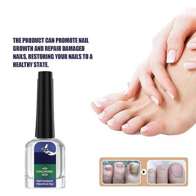 3x Hyaluronic Acid Nail Strengthener, Fast Nail Growth Serum, Anti-Brittle Nail Polish Hardener Natural Damaged Nails Treatment