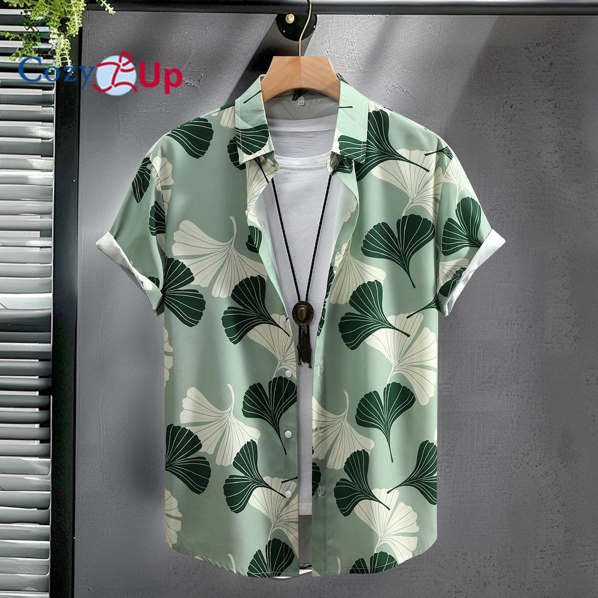 Уютные мужские повседневные рубашки с цветочным принтом — фото 11