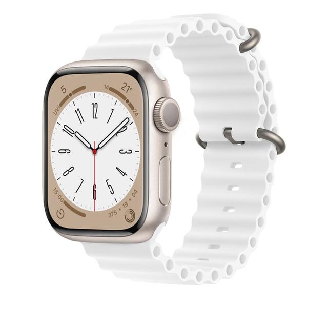 Ocean Strap for Apple Watch Řemínek 38mm 42mm 40mm 44mm 41mm 45mm Ultra 49mm silikonový náramek pro chytré hodinky iWatch Ultra série 7 6 5 4 3 2 1 se 8