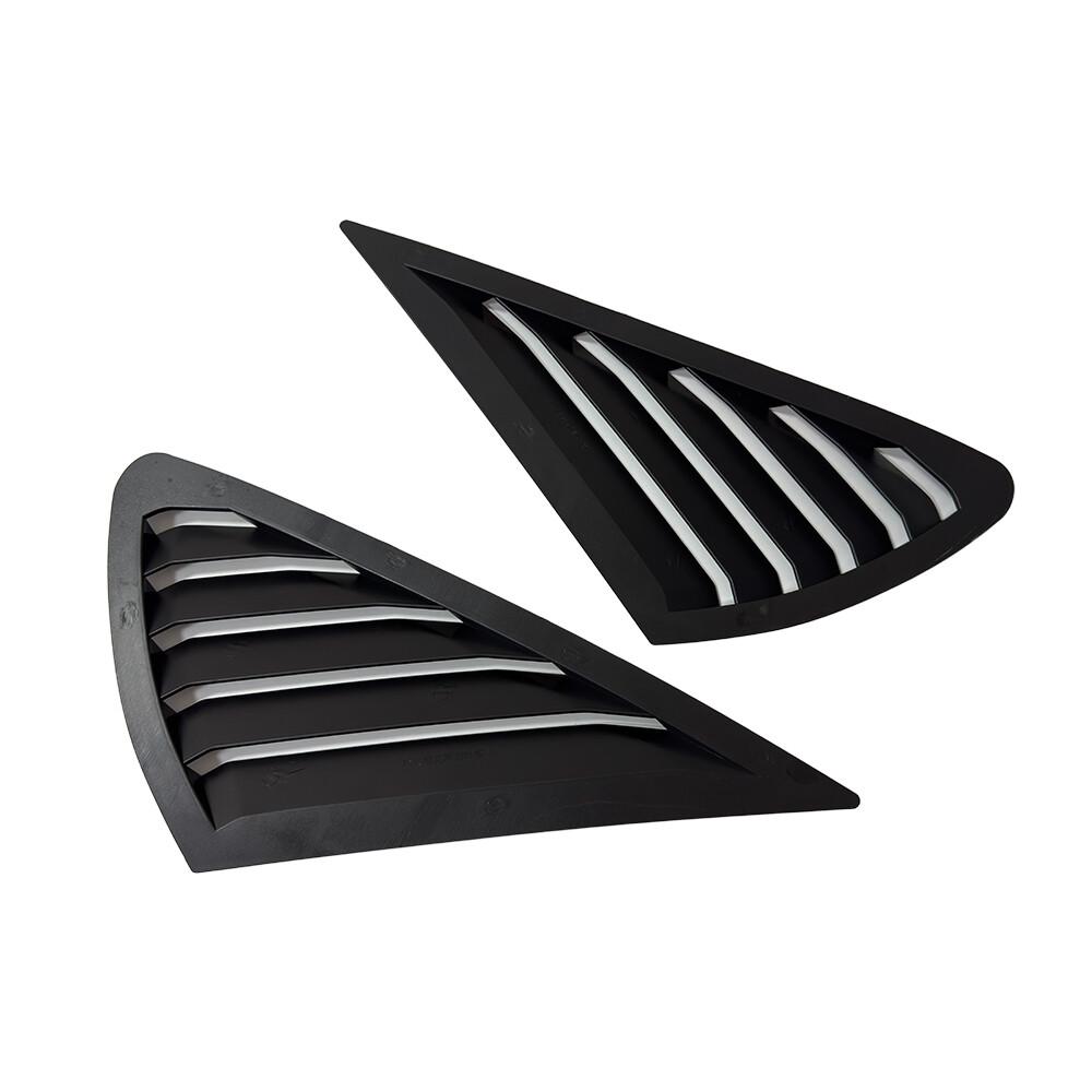 Mirror Covers For Ford Focus MK2 Hatchback 2005-2011 Car Rear Louver Window Side Shutter Cover Trim Sticker Vent Scoop ABS Carbo