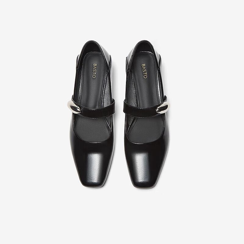 BASTO Women's Retro Square Heel Mary Jane Shoes B1135AQ5