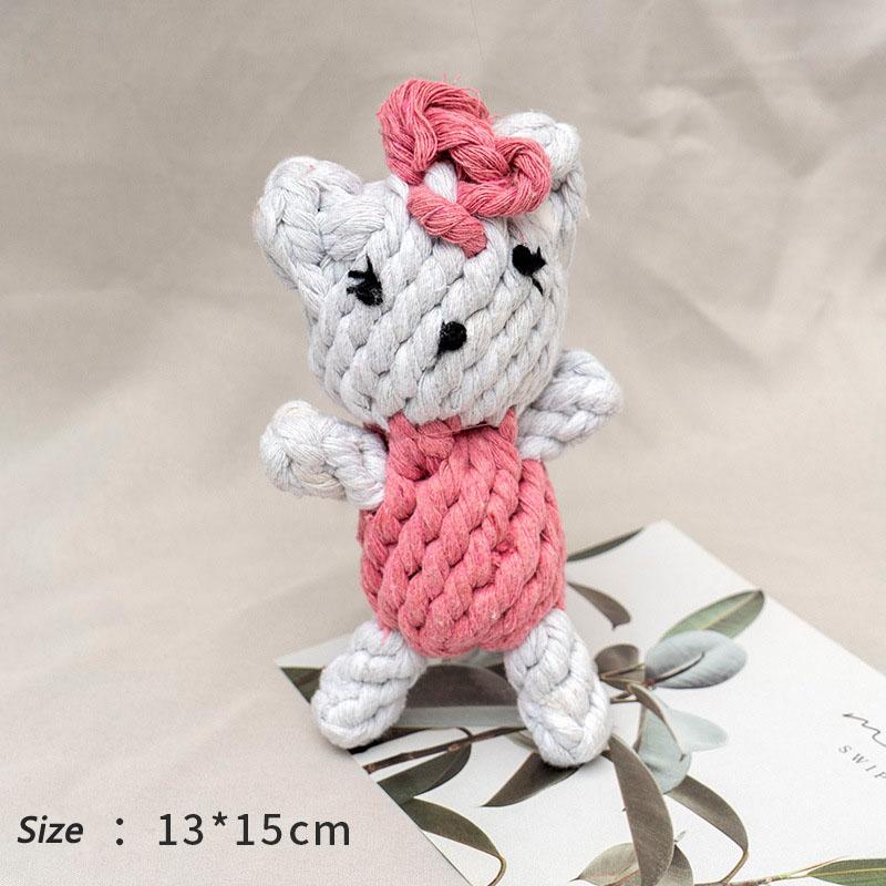 1pcs Bite Resistant Pet Dog Chew Toys for Small Dogs Cleaning Teeth Puppy Dog Rope Knot Ball Toy Playing Animals Dogs Toys Pets