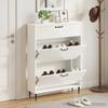 Shoe Cabinet HAARLEM 78 x 24 x 103 cm Engineered Wood White