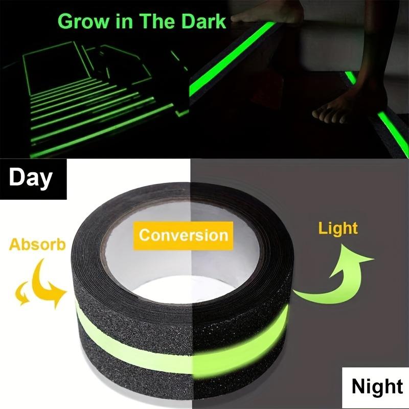 1pc Anti-Slip Tape with Night Light, 5cm x 5m. This transparent grip tape is designed for the elderly and pets
