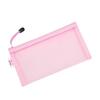 Large Capacity Transparent Nylon Mesh Document Bag - A4 Student and Office Zipper Storage Bag